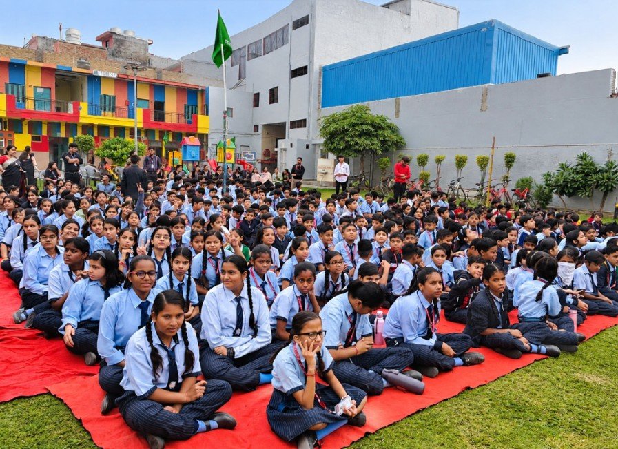 Students playing sports
